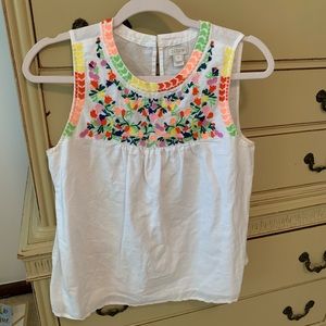 J Crew Embroidered Top